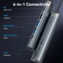 Vention Docking Station TGNHB 6 en 1 USB-C Gris